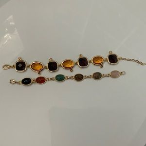 (2) Multi Stone Bracelets